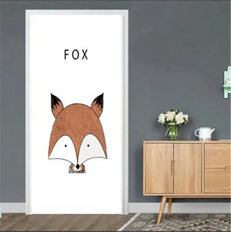 Супер герой наклейки на дверь для детской комнаты спальни DIY самоклеящиеся обои для дверей художественный домашний декор плакат 95x215 см/размер на заказ