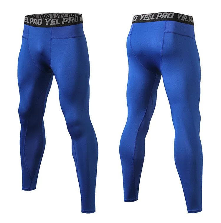 Мужские сетчатые Лоскутные дышащие быстросохнущие компрессионные трико для бега тренировочные штаны для йоги фитнеса спортзала спортивные высокоэластичные брюки