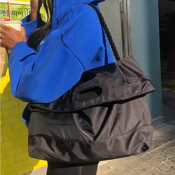 

Fashion Bag Big Women Handbag Nylon Bags Light Travel Shoulder Bags Vintage Korean Style Chic