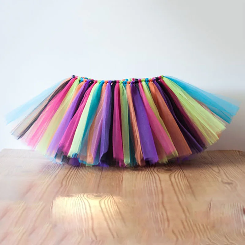 10 Colorful Baby Tutu Skirt Girls Fluffy Tulle Ballet Pettiskirts Underskirts with Flower Headband Kids Party Costume Skirts Cloth - Цвет: 10