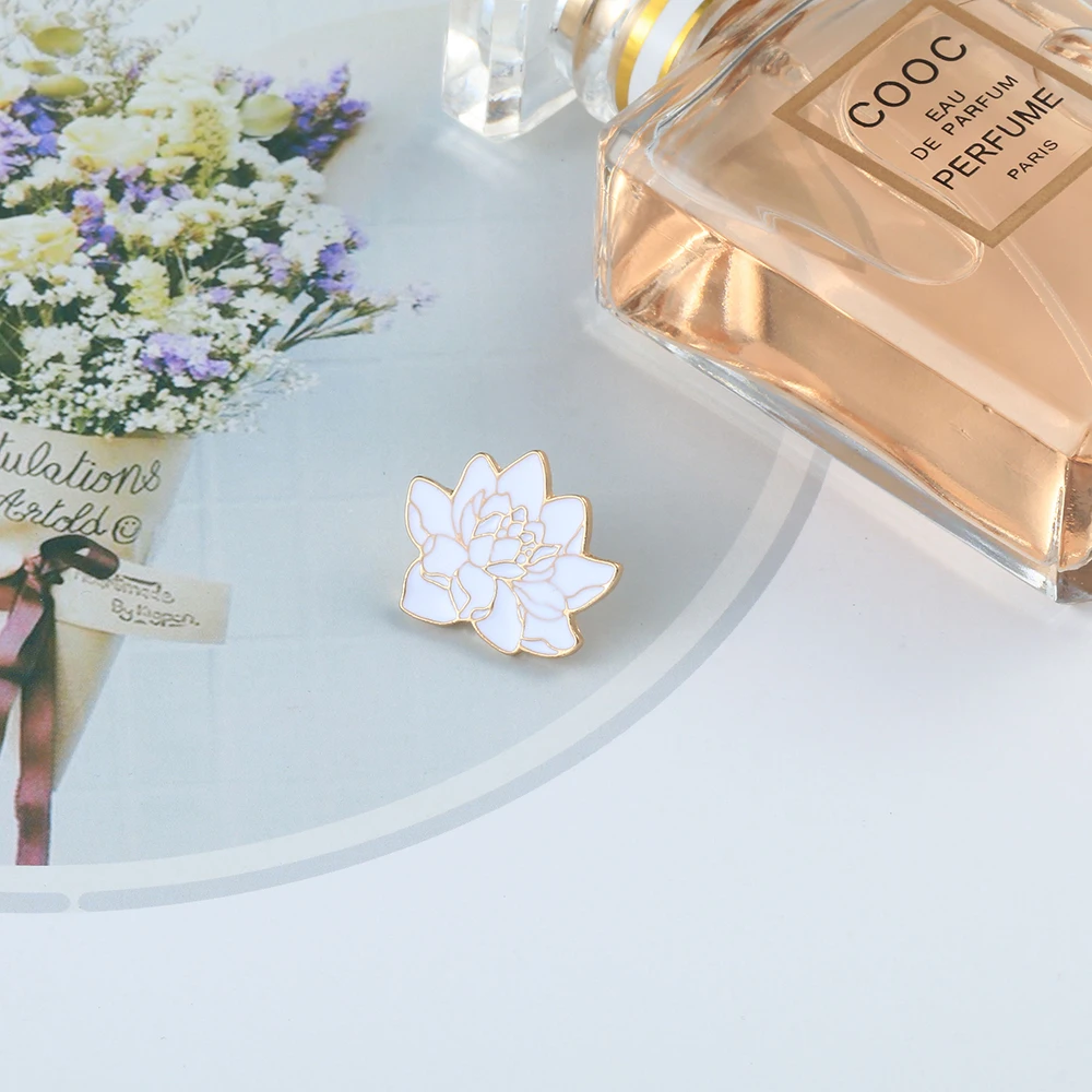 Enamel Pins Pin Brooches Clothing Brooch Flower Brooch Enamel Brooches Buddhism Lotus Flower Denim Coat Backpack Lapel Pin Men Women Badge Japanese Jewelry Gift