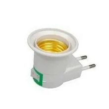 1 шт. белый E27 AC мощность 110-220 В 10A светодиодный светильник розетка в ЕС штекер патрон лампы адаптер конвертер ВКЛ/ВЫКЛ для лампы