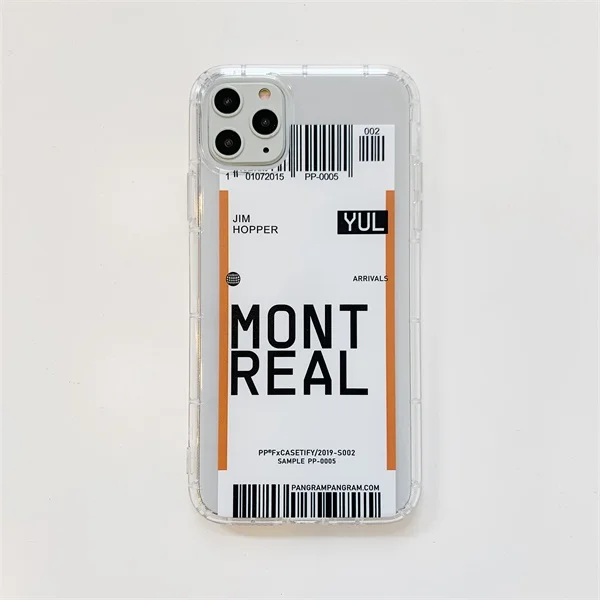 MONTREAL INS, этикетка со штрих-кодом, Лондон, Париж, США, город, прозрачный мягкий ТПУ чехол для телефона, для iPhone 11ProMAX XR XS 6 7 8 Plus, задняя крышка - Цвет: MONTREAL