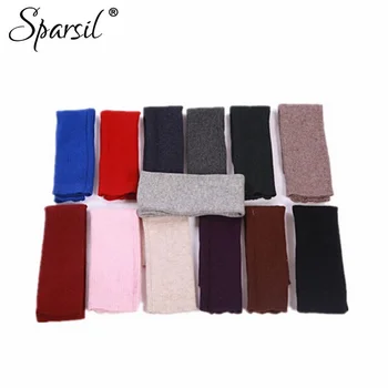 Sparsil Women's Winter & Autumn Christmas Cashmere Blend Knitted Long Gloves Solid Color Fashion Warm For Lady Elbow Mittens 6