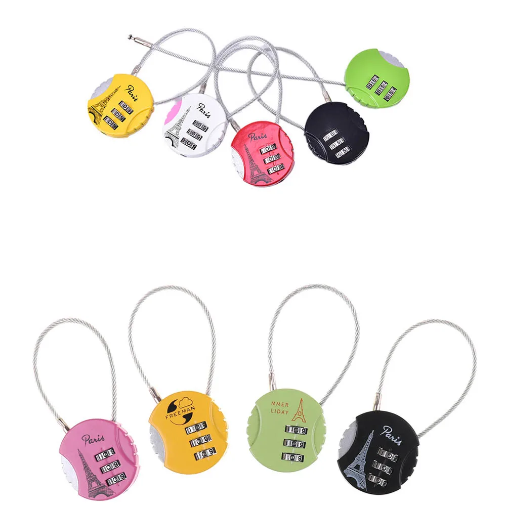 3.7cm x 9cm Mini Resettable 3 Digit Combination Travel Luggage Suitcase Code Lock Padlock Locks Random Color | Обустройство дома