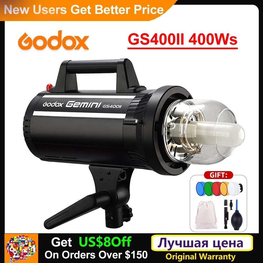 Godox GS400II GS400 II 400Ws GN65 Professional Studio Strobe Flash Light 2.4G Wireless X System Photography Lighting | Электроника