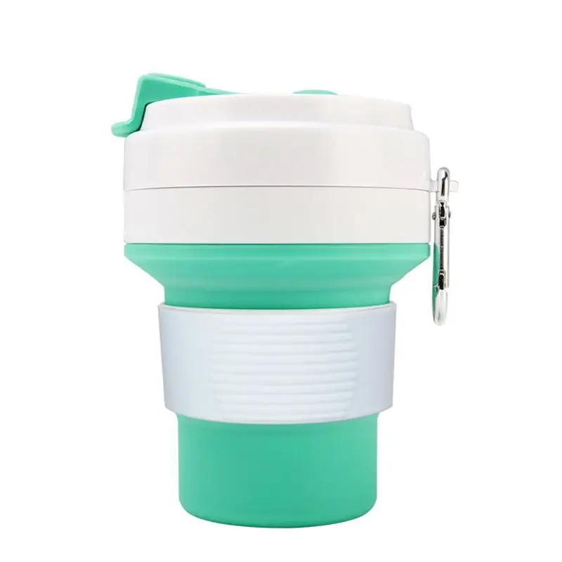 Silicone Collapsible Travel Cup Folding Coffee Mug Drinking Cup with Adjustable Capacities Lightweight BPA for Travel Camping
