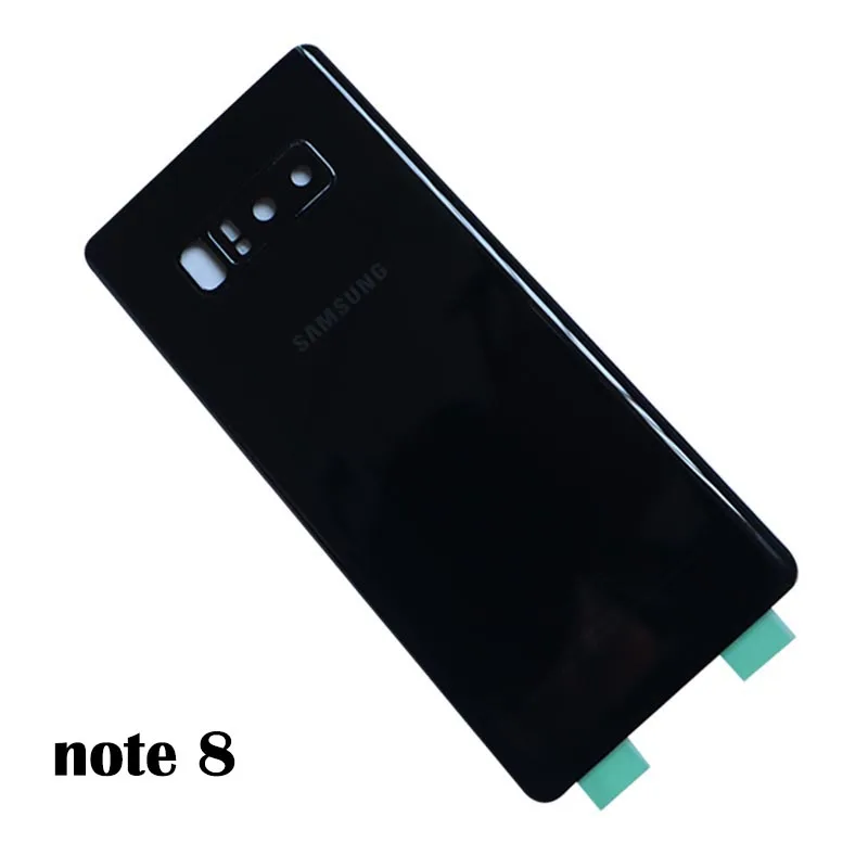 Samsung Note 8 Note9 Батарея задняя крышка Корпус для samsung Galaxy Note 9 N960 SM-N960F Note8 N950 SM-N950F сзади Стекло чехол - Цвет: Note 8 Black