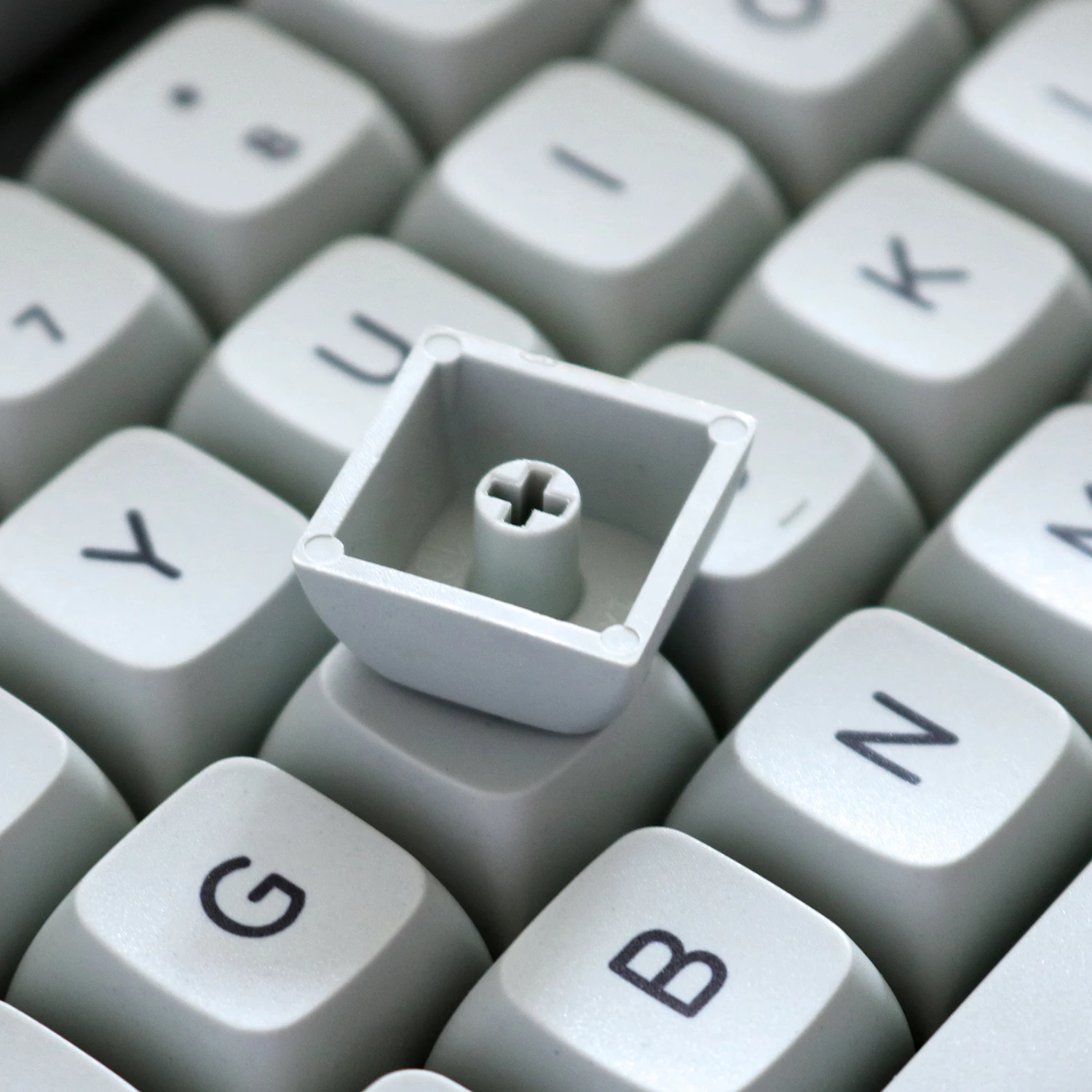 Conjunto de Granito e 9009 Pbt Tintura Subbed Tampões Chaves para mx Switch Teclado Mecânico Xda Perfil Retro Cinza Branco Keycap 1.5 mm 1 - Imagem 4