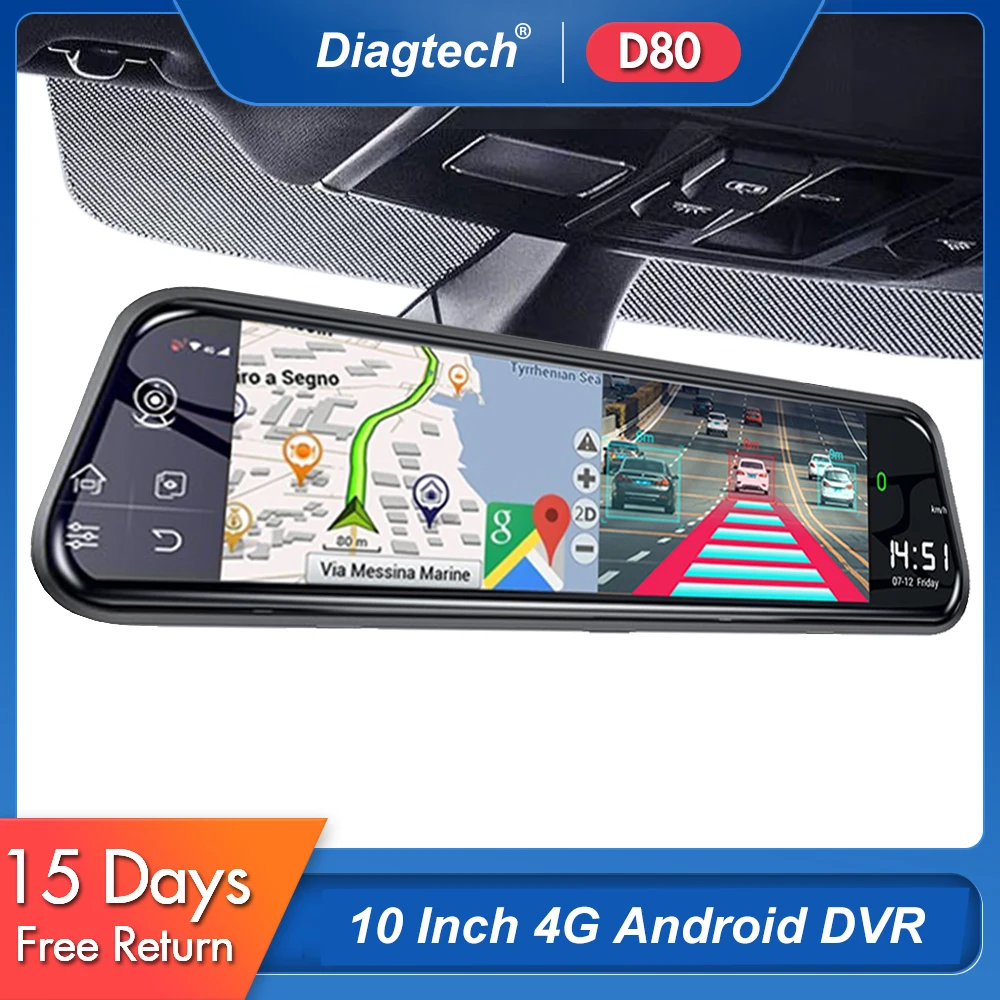 10 ''Автомобильное зеркало заднего вида авто рекордер 4G android 8 1 Автомобильный