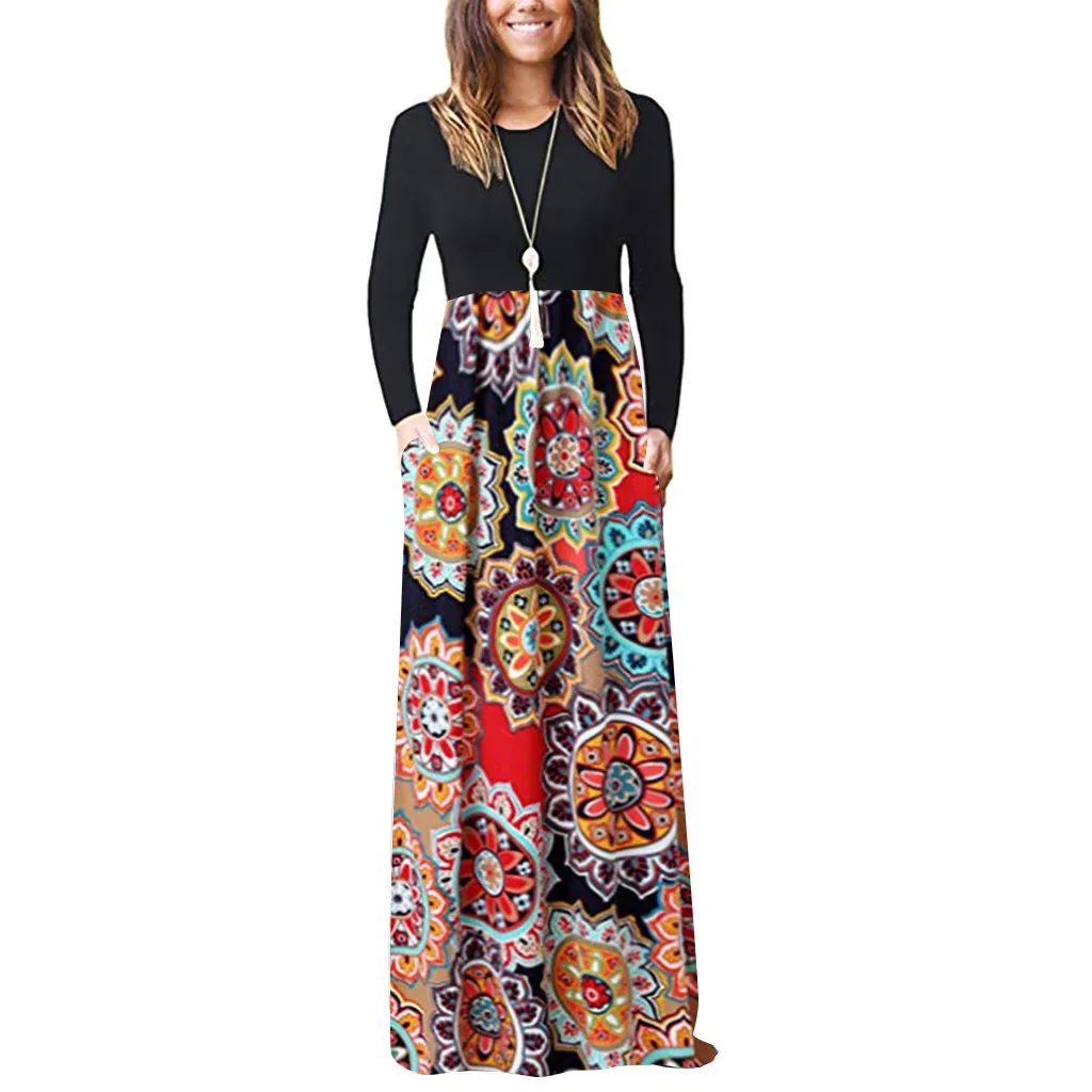 

Long Sleeve Shirt Dress 2019 Summer Bohemian Beach Dresses Women Casual Casual Large Size A-line Mini Party Dress Vestidos