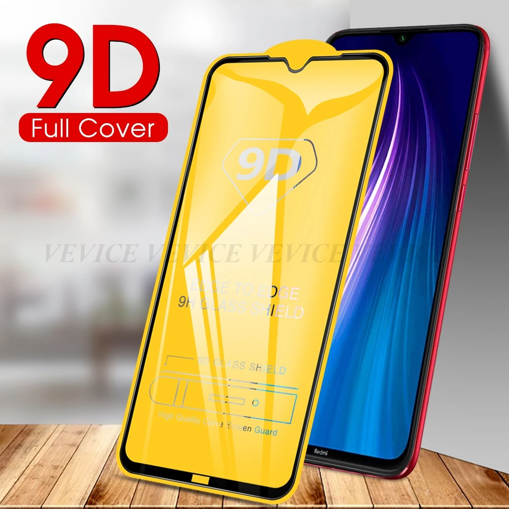 

9D Full Cover 9H Tempered Glass for Xiaomi Redmi Note 8 Pro 8A Protective Screen Protector for Redmi Note 8T 8 Toughened Glass