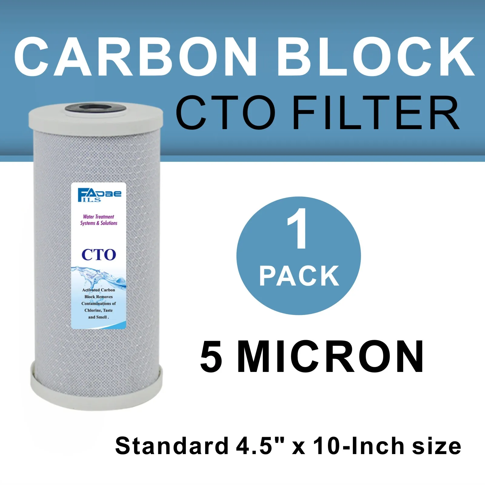 Filtro Acqua A Carbone Attivo 10x2.5 Pollici - Confezione Da 4 Per Sistemi Osmosi Inversa