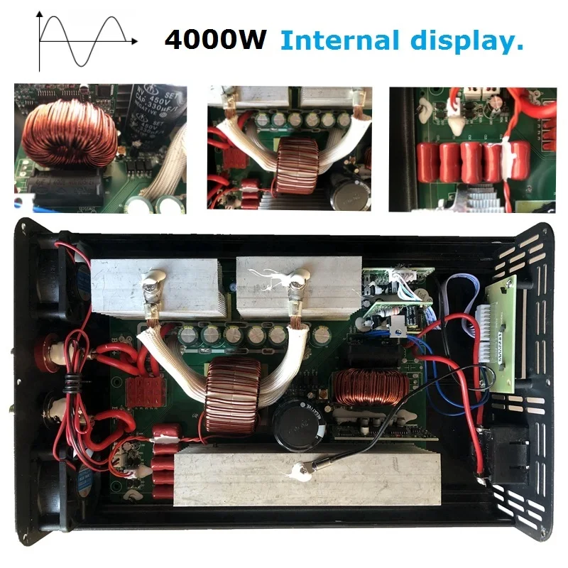 Inverter di Potenza, Inverter a Onda Sinusoidale Pura DC 24V 48V 60V a Inverter di Potenza, Inverter a Onda Sinusoidale Pura DC 24V 48V 60V a