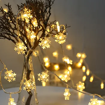 20 Leds Sneeuwvlokken Kersenbloesems Led String Kerstverlichting String Xmas Tree Ornament Fairy Lights Decor Macht Door Batterij Usb 20 Leds Sneeuwvlokken Kersenbloesems Led String Kerstverlichting String Xmas Tree Ornament Fairy Lights Decor Macht Door Batterij Usb