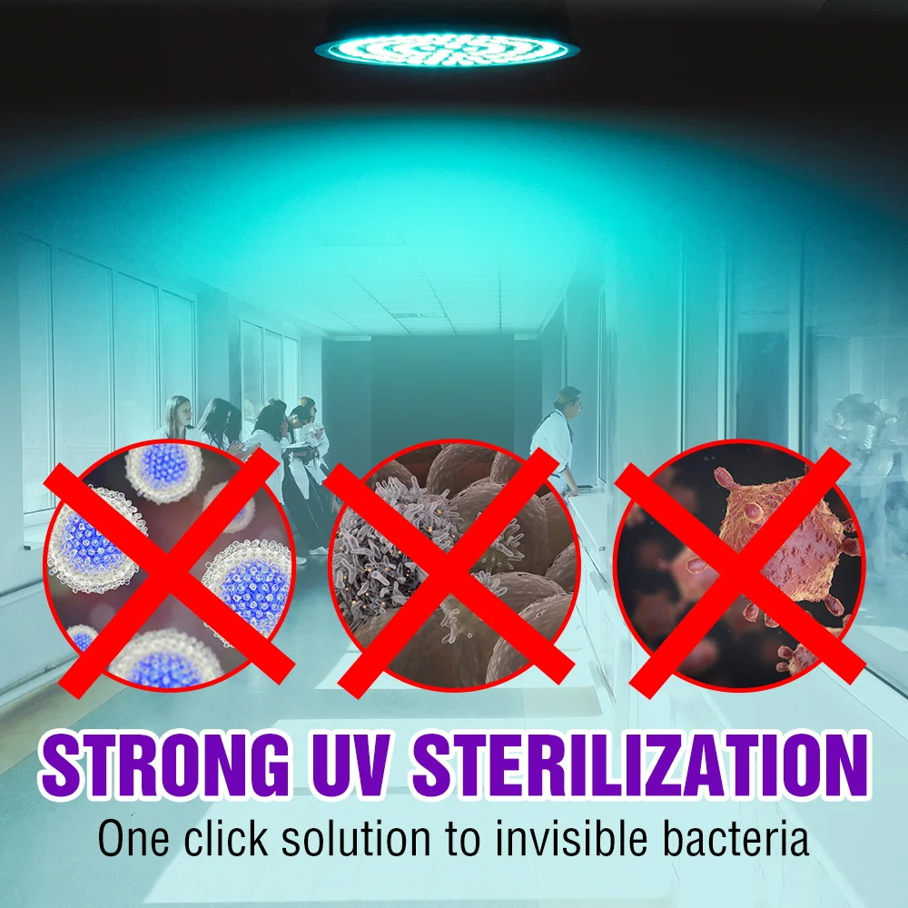 

WENNI MR16 LED UVC Germicidal Bulb E27 LED UV Desinfection Lamp E14 Ultraviolet LED Sterilizer Light GU10 Bactericidal Lamp B22