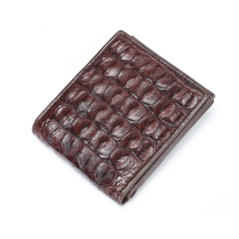 Кошелек YILUNXI из крокодиловой кожи мужской кожаный кошелек короткий модный с