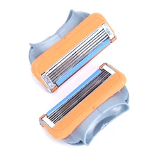 4Pcs/Pack 5 Layers Blades High Quality Powerful Shaver Facial Care Men Shaving Blades Men Razor