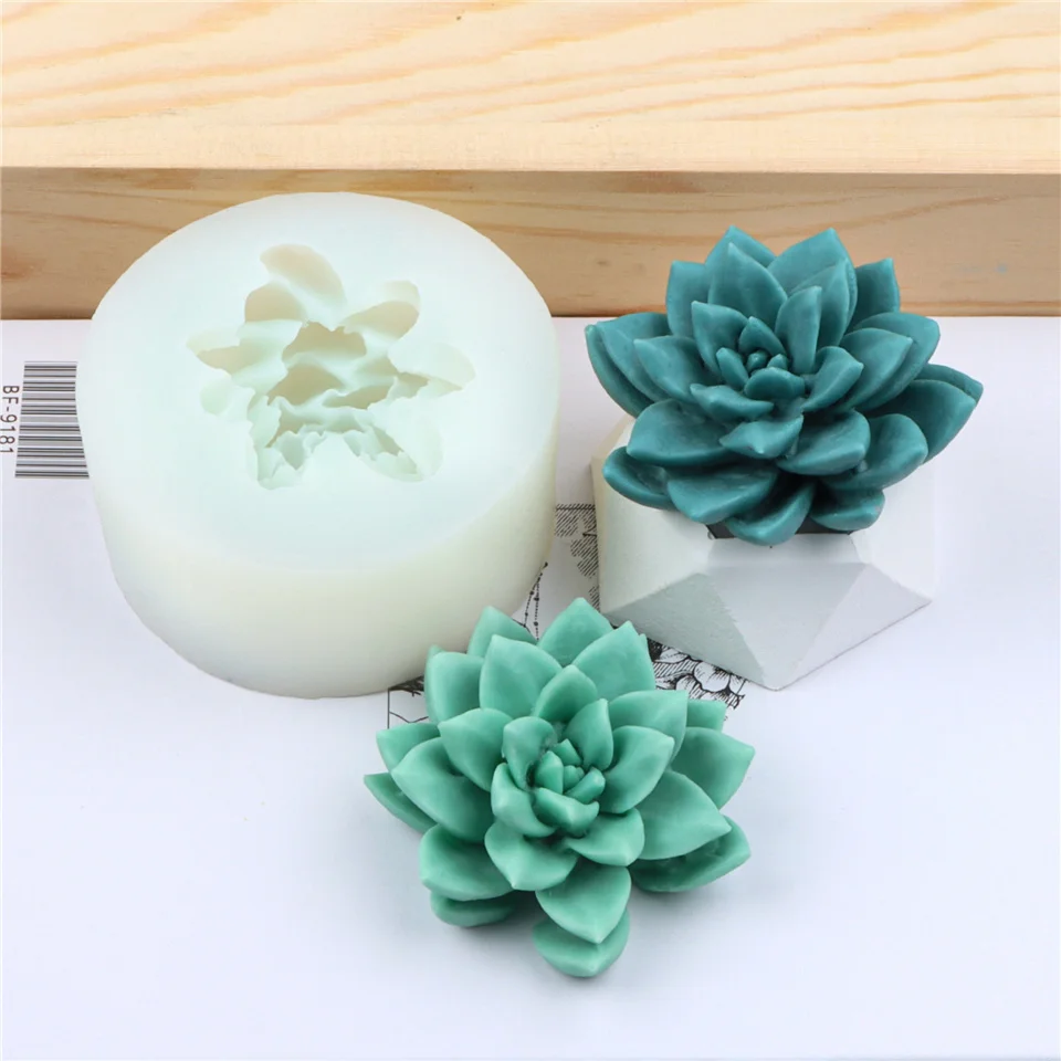 Succulent & Eucalyptus Silicone Mold for 3D DIY Aromatherapy and Crafting