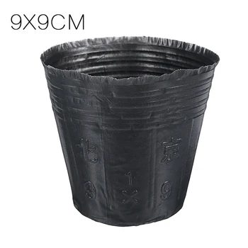 

100pcs Plastic Black Flower Nursery Pots Plant Starters Flowerpot Seedlings Cup Planter Containers For Home Garden Cultivation