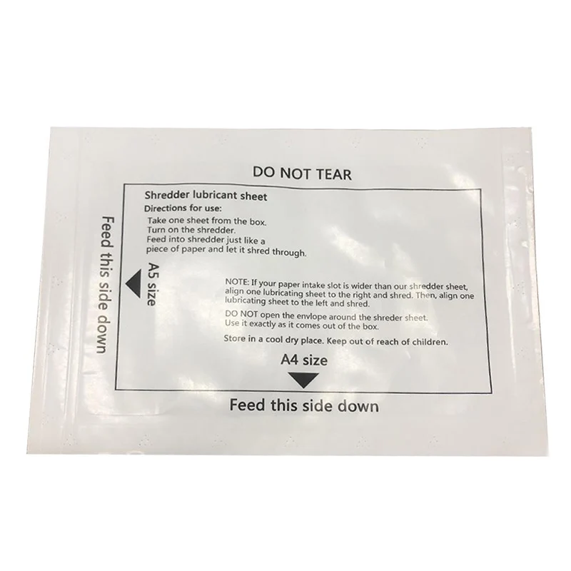 12 шт бумажный шредер лубрикантные листы Шредер смазывающее масло портативный