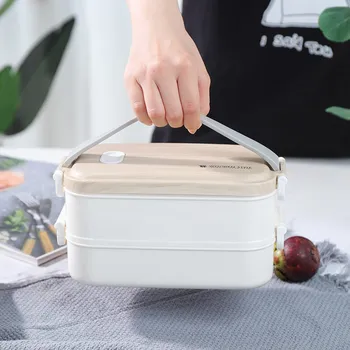 

Portable Large-capacity Stainless Steel Lunch Box For Kids Student Double Microwave Oven Bento Box Japanese Multi-layer Lunchbox