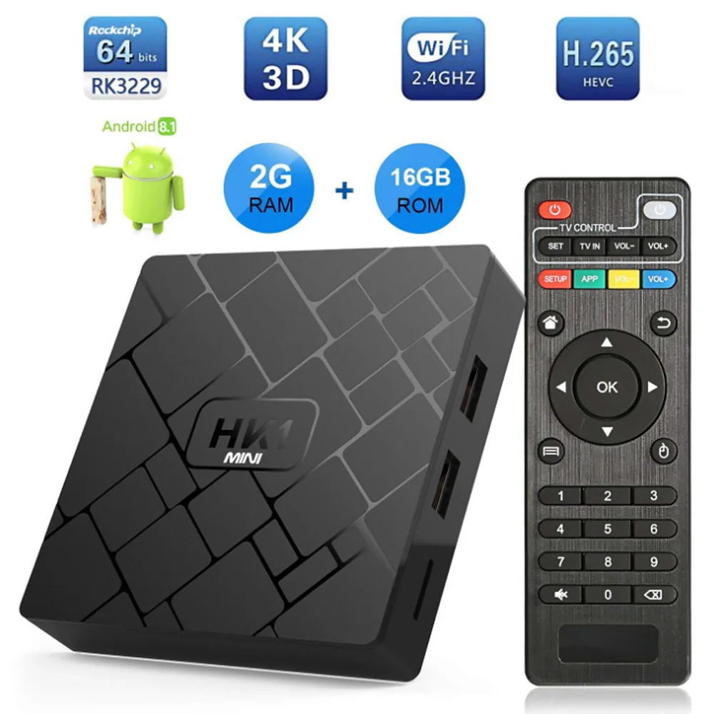 HK1 4K Audio WIFI Intelligent Mini High Speed RK3229 HD TV Box USB Network Streaming Stable Home Internet