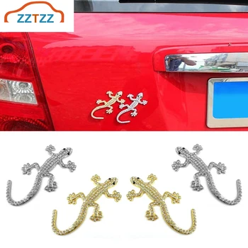 

1Pcs Personalized 3D Gecko Car Stickers Metal Rhinestone Car Stickers Badge Decoration Stickers Univesal For Most Cars