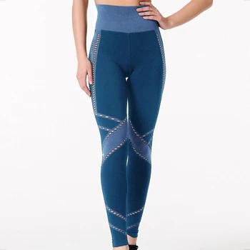 

Yoga Pants Mesh Solid Gym Sweatpants Women Sports Leggings Fitness Hollow Sexy Active Wear Workout High Waist Elastic Trousers