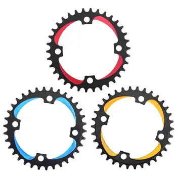

Bicycle Round Narrow Chainring MTB 104BCD Tooth Single Plate Dual Color
