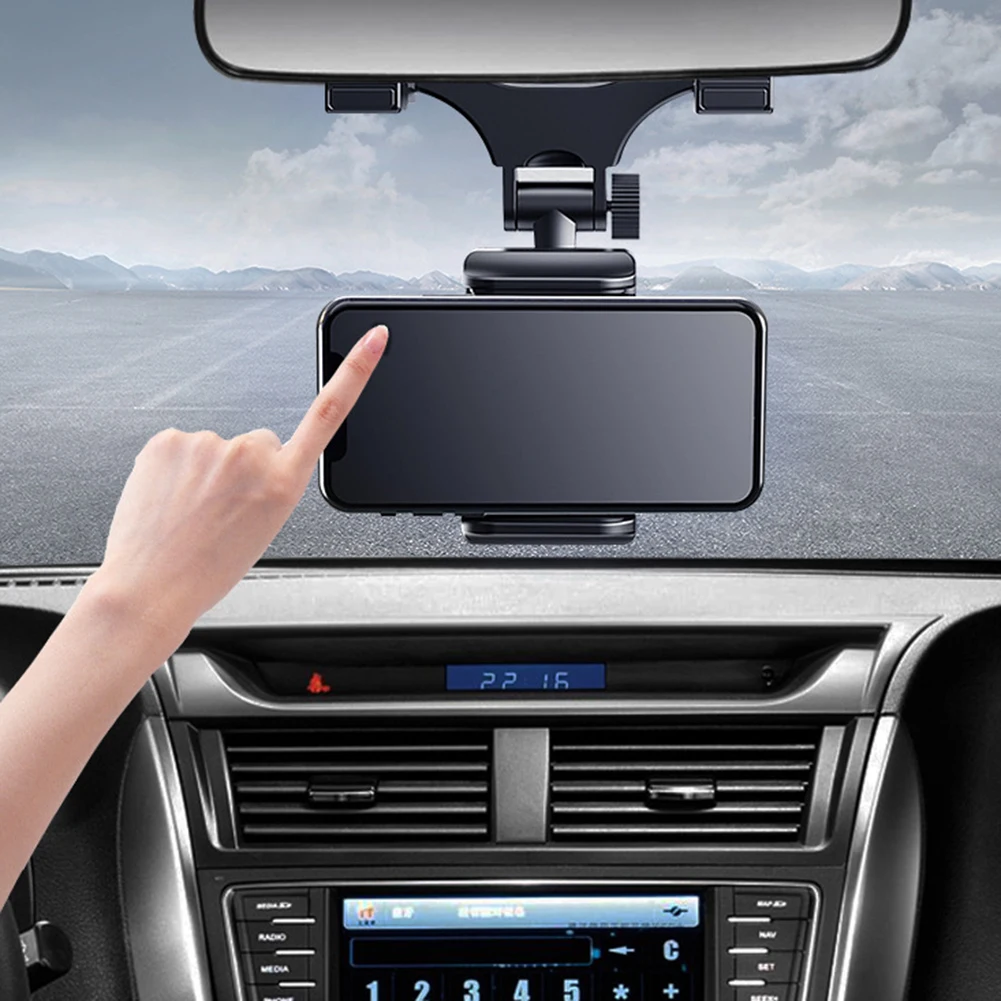 wooden mobile stand Đa Năng 360 ° Chiếu Hậu Xe Ô Tô Gương Chân Đỡ Kiêm Giá Đỡ Cho Điện Thoại GPS Ô Tô Chiếu Hậu Giá Đỡ car cup phone holder