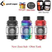 Vaporizer ZEUS SUBOHM tank Geekvape Zeus sub ohm tank 5ml capacity 810 drip tip Mesh Coil For legend mod VS Cerberus tank Vaporizer ZEUS SUBOHM tank Geekvape Zeus sub ohm tank 5ml capacity 810 drip tip Mesh Coil For legend mod VS Cerberus tank