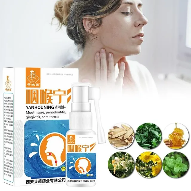 Throat Spray Chinese Natural Plant Herbal Effectively Relieve Sore Throat Inflammation 3