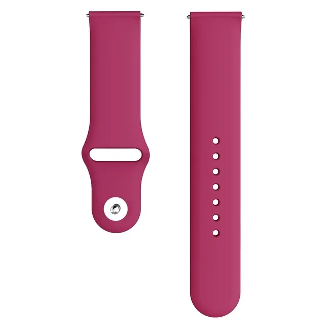 Ремешок для часов Galaxy 20 мм для samsung Galaxy watch Active 2 ремешок 42 мм gear S2 huawei watch 2 мягкий силиконовый браслет аксессуары - Цвет: Wine red