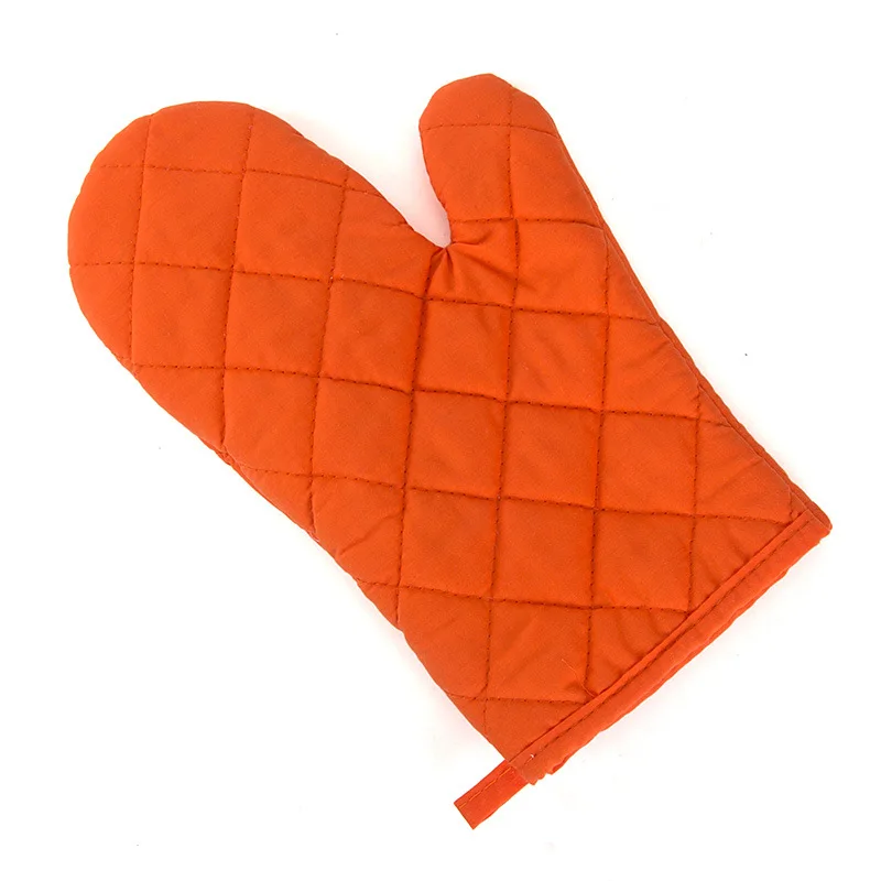 Перчатки для микроволновой печи изоляционные высокотемпературные устойчивые кухонные принадлежности противоскользящие уплотненные Нескользящие рукавицы для духовки - Цвет: orange