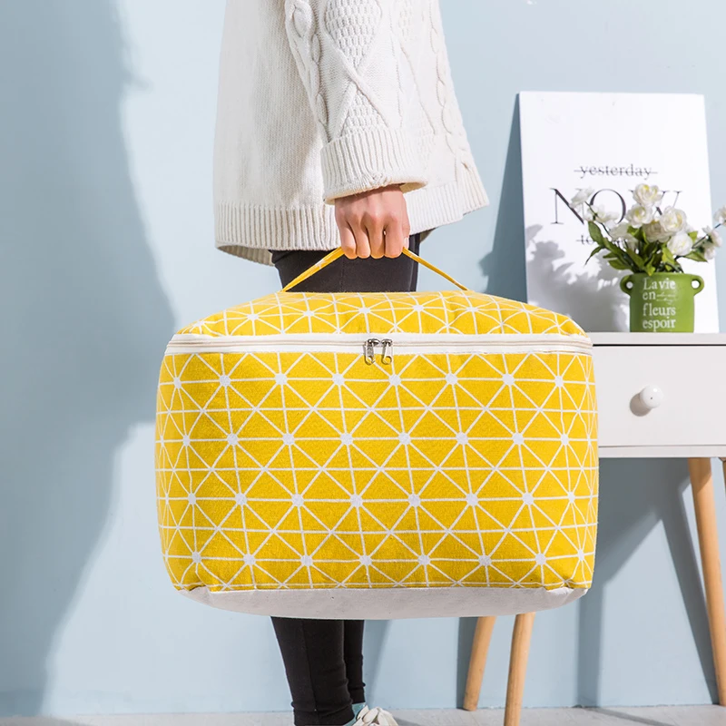 Large Folding Waterproof Quilt Storage Boxes Bins Clothes Storage Box Organizer Quilt Storage Basket Home Storage Organization
