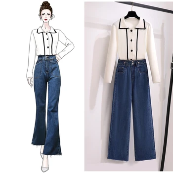 

Chic wind polo brought into color knit long-sleeve cardigan to restore ancient ways of tall waist two grain of buckle personalit