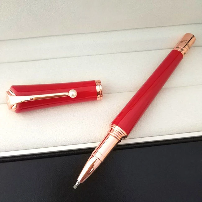 

2021 Wakaka MB Pen Red Monroe Pink Black gold pearl clip Muse Marilyn Monroe Sexy rolller ballpoint Pens korean stationery