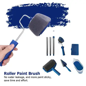 

5/8Pcs Multifunctional Paint Roller DIY Use Wall Decorative Brush Handle Tool Easy to Operate Painting Brush Tools