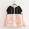 MERRY PRETTY Women's Cartoon Print Harajuku Cotton Coat Patchwork Coat Jackets 2022 Winter Long Sleeve Hooded Warm Parka Coat ► Photo 3/6
