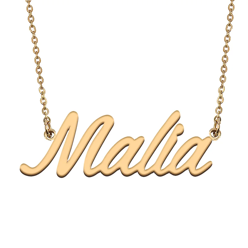 Malia Custom Name Necklace Customized Pendant Choker Personalized Jewelry Gift for Women Girls Friend Christmas Present