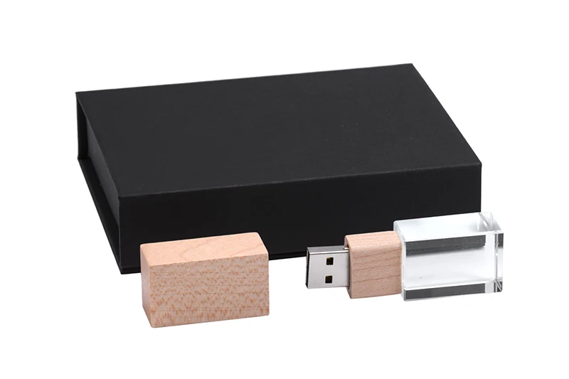 JASTER USB флэш-накопитель орех кристалл черный картон USB 2,0 Кленовая бумажная коробка 4 ГБ 8 ГБ 32 ГБ 64 Гб 128 Гб Память Флэш-Накопитель