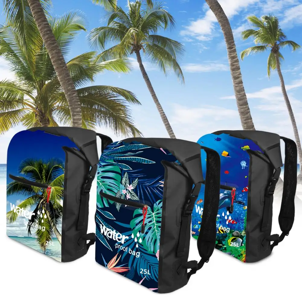 

25L Outdoor Waterproof Dry Bag Roll Top Floating Backpack for Kayaking Rafting Boating River Trekking Water Resistance Pack