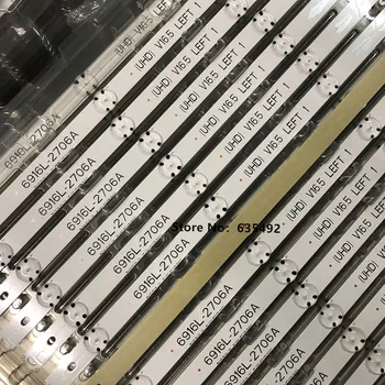 

8pcs 100% New LED backlight strip for 49inch TV LG 49UH603V 49UH620V LC490DGE 6916L-2705A 6916L-2706A 6916L-2707A 6916L-2708A