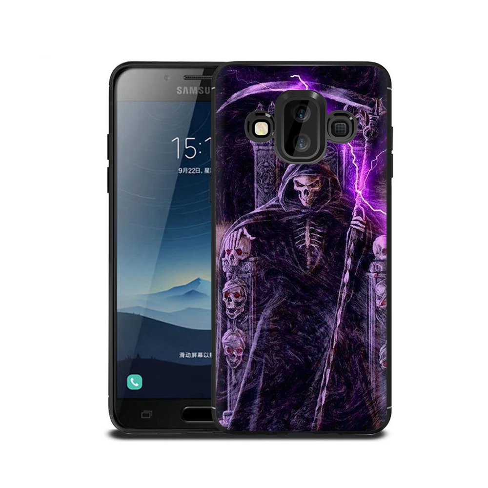 Мягкий силиконовый чехол для телефона Grim reaper skull skeleton для samsung Galaxy A2 J4 Core A20E A70s J6 Plus Prime J7 DUO J8 - Цвет: B10