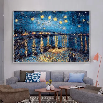 

Van Gogh Starry Night Print Canvas Painting On The Wall Classic Abstract Oil Painting Modern Living Room Decor Artwork Posters