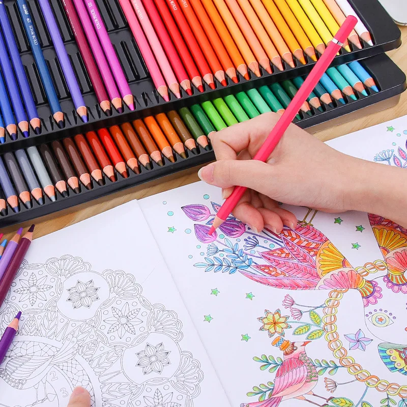 50 Color Pencil Set Pencils for Adult Coloring Books Drawing Pencil Art  LolliZ for sale online