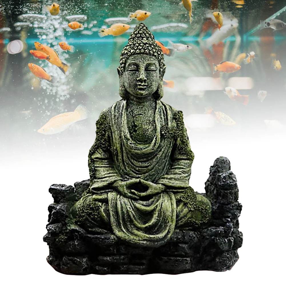 Сидящий Аквариум Украшение Будда украшение статуи подарки ремесла аксессуары смола рептилии моделирование отель аквариум для дома