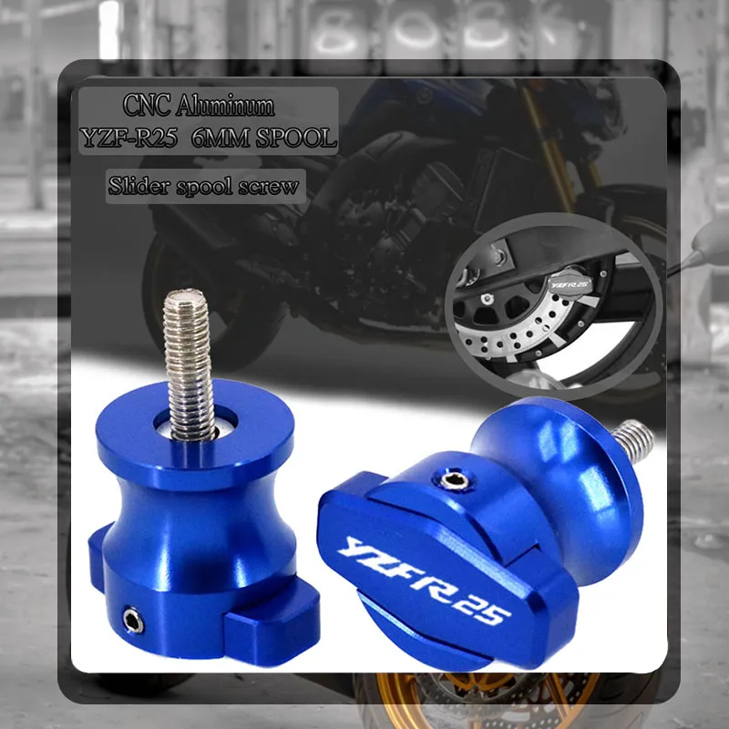 

For YAMAHA YZF-R25 YZFR25 YZF R25 2015-2022 2021 Motorcycle CNC Frame Stands 6MM Screws Sliders Swingarm Spools Slider M6