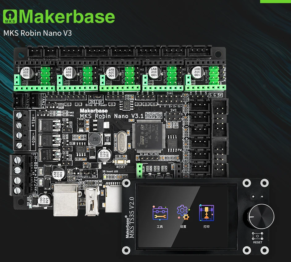 controle da impressora 3d placa-mãe ts35 tft